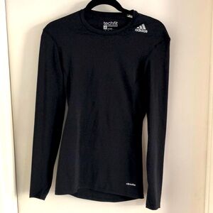 Adidas Black Long Sleeve techfit compression climalite Shirt size small